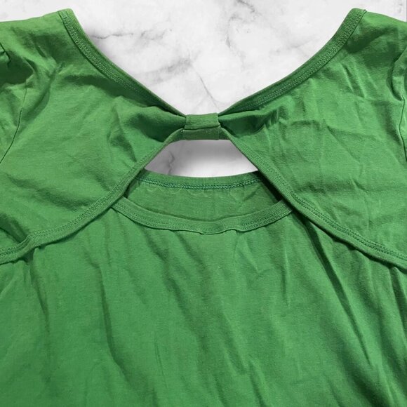 Beverly Hills Polo Club Green Women's Top Keyhole Back Short Sleeve Size 1X - Picture 5 of 14